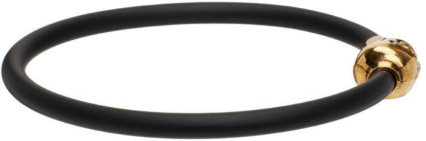 商品Alexander McQueen|Black Cord Skull Bracelet,价格¥765,第7张图片详细描述