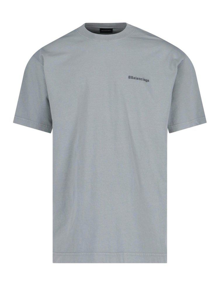 Balenciaga Logo Print Crewneck T-Shirt商品第1张图片规格展示