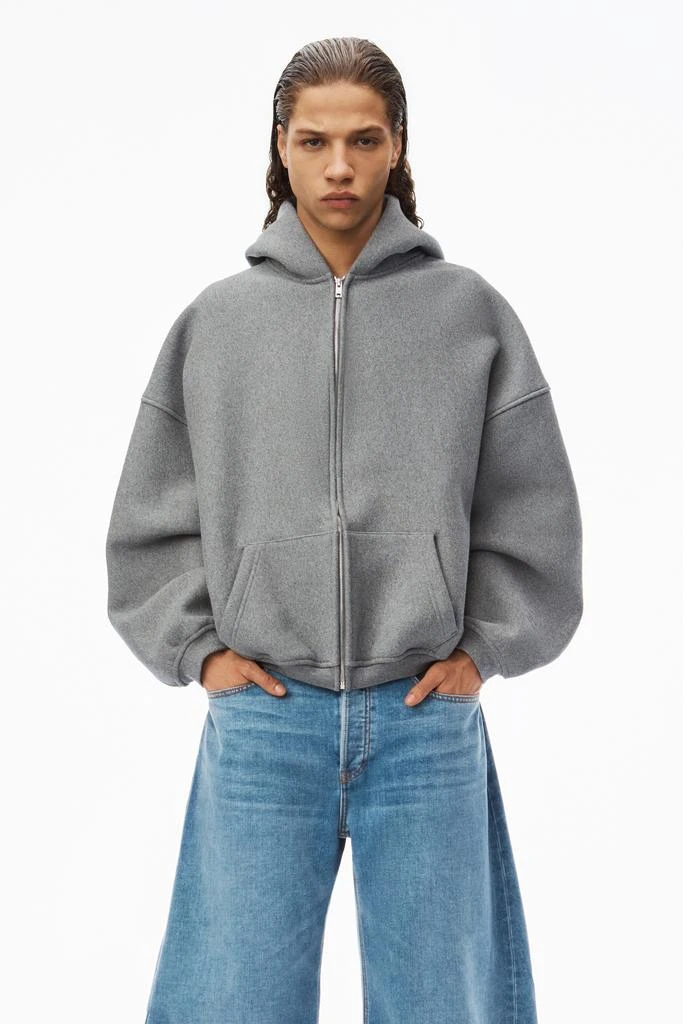 商品Alexander Wang|STAR ZIP UP HOODIE IN DENSE FLEECE,价格¥3194,第1张图片