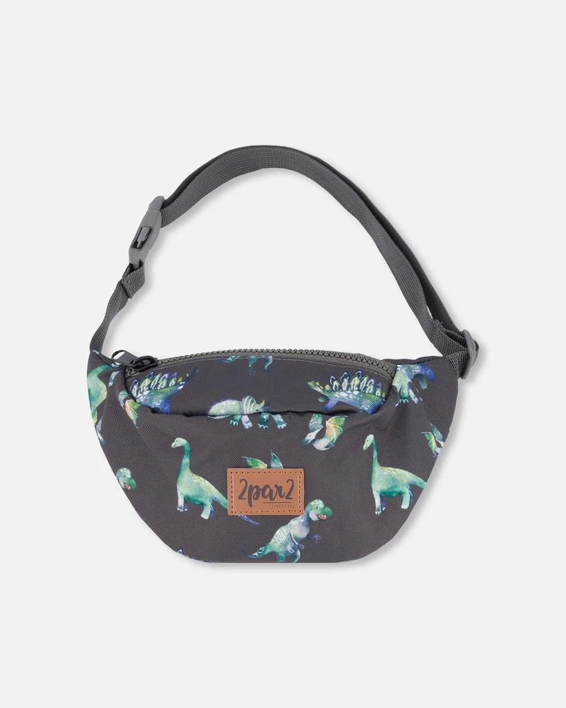 商品Deux par Deux|Fanny Bag Grey Printed Dinosaurs,价格¥207,第1张图片