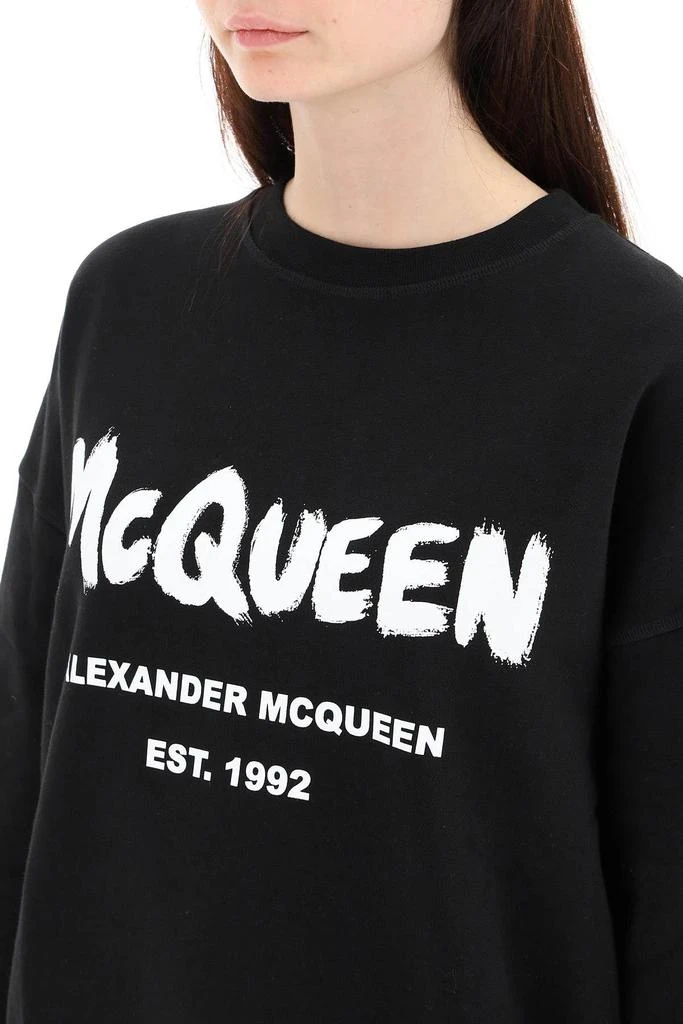 商品Alexander McQueen|GRAFFITI LOGO SWEATSHIRT,价格¥1924,第5张图片详细描述