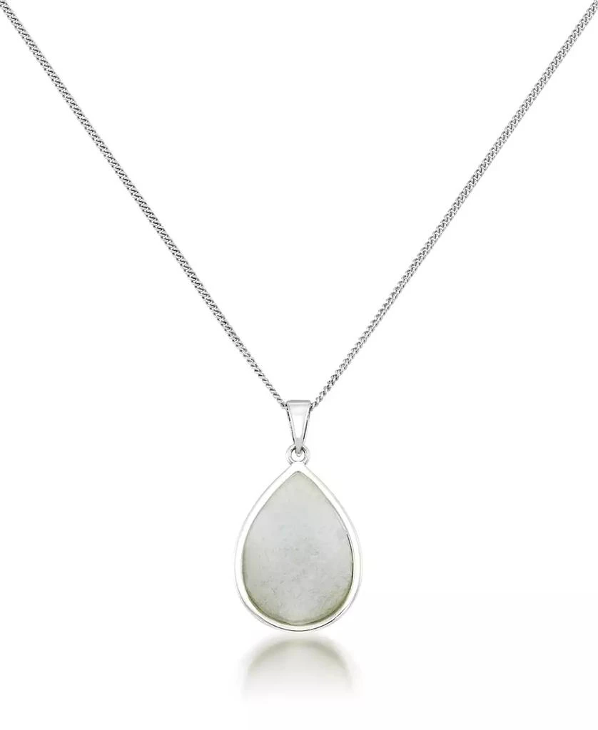 商品Macy's|Jade Heart Shape Teardrop Pendant and a Curb Chain,价格¥328,第2张图片详细描述