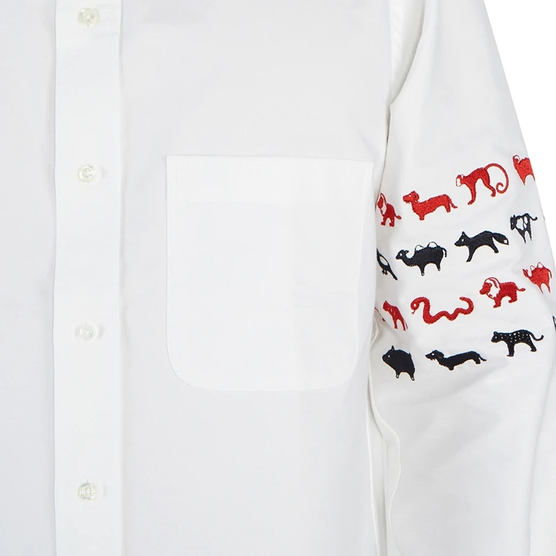 THOM BROWNE 男士白色棉质衬衫 MWL272E-06177-100 商品