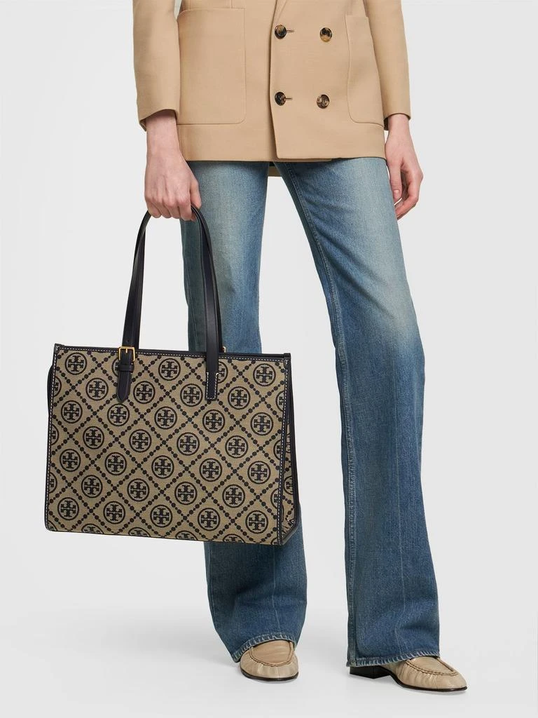 商品Tory Burch|T Monogram Cotton Tote Bag,价格¥4138,第1张图片