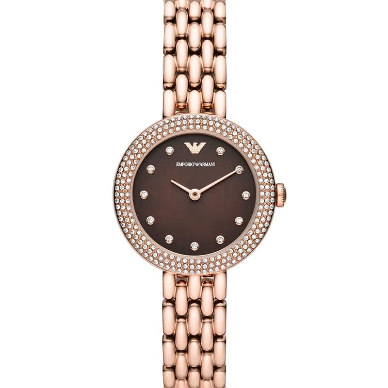 商品[国内直发] Emporio Armani| 阿玛尼(Emporio Armani) Rosa玫瑰小圆盘钢带石英女表 R11418,价格¥1476,第1张图片