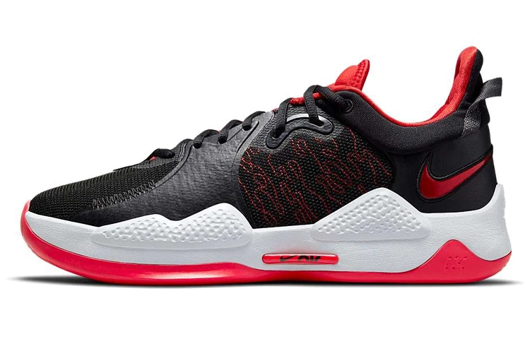 商品[国内直发] NIKE|PG 5 EP \"Bred\" 泡椒5 保罗乔治 圆头 系带 低帮 实战篮球鞋 男女同款 黑红 国内版,价格¥953,第1张图片