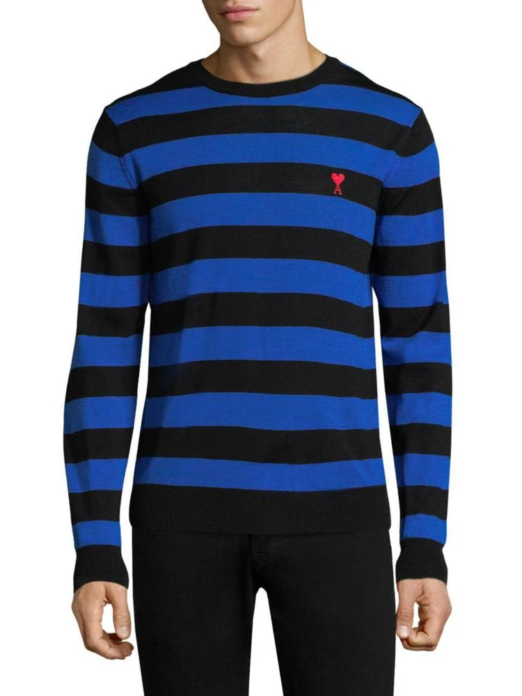 商品AMI|Striped Wool Sweater,价格¥2153,第1张图片