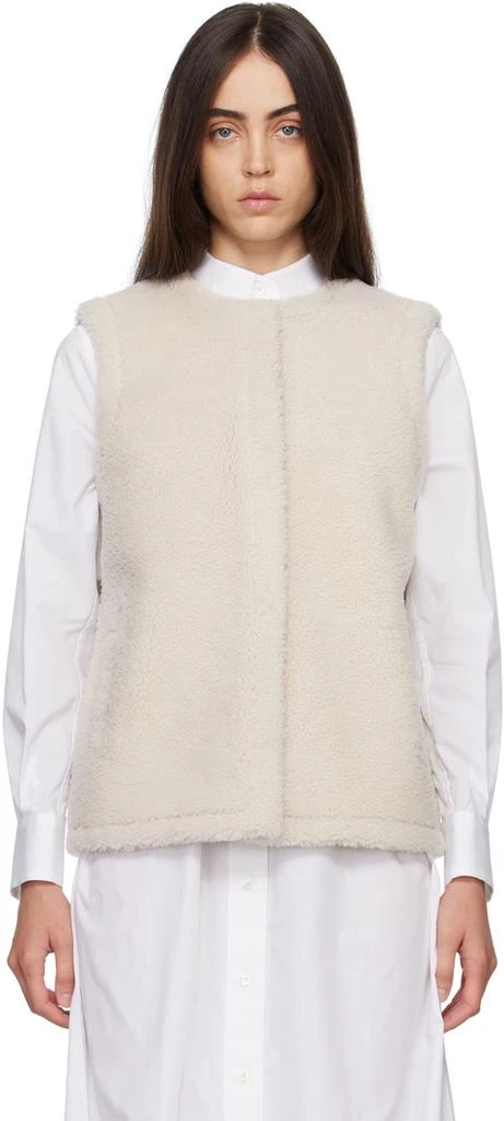 商品Yves Salomon|Off-White Shearling Vest,价格¥4162,第1张图片