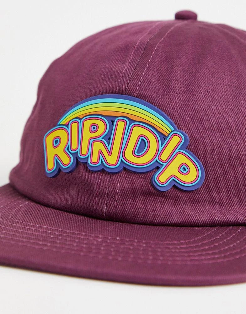 商品Rip N Dip|RIPNDIP friends forever cap in burgundy,价格¥318,第3张图片详细描述