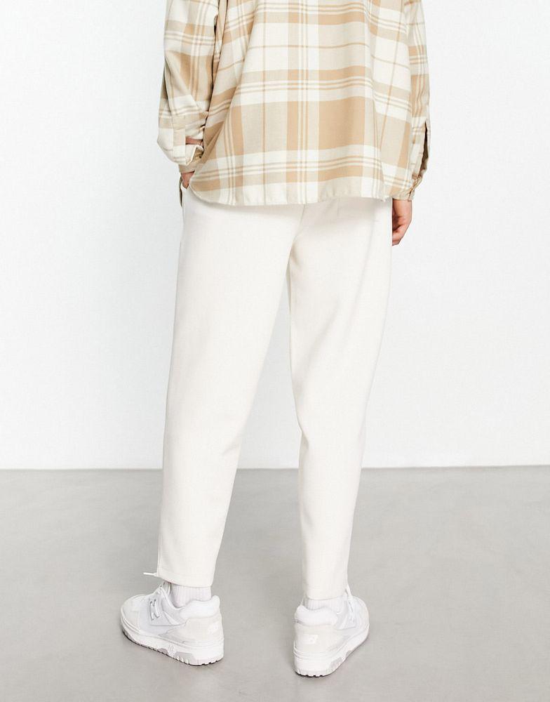 ASOS DESIGN smart tapered joggers in beige scuba商品第3张图片规格展示