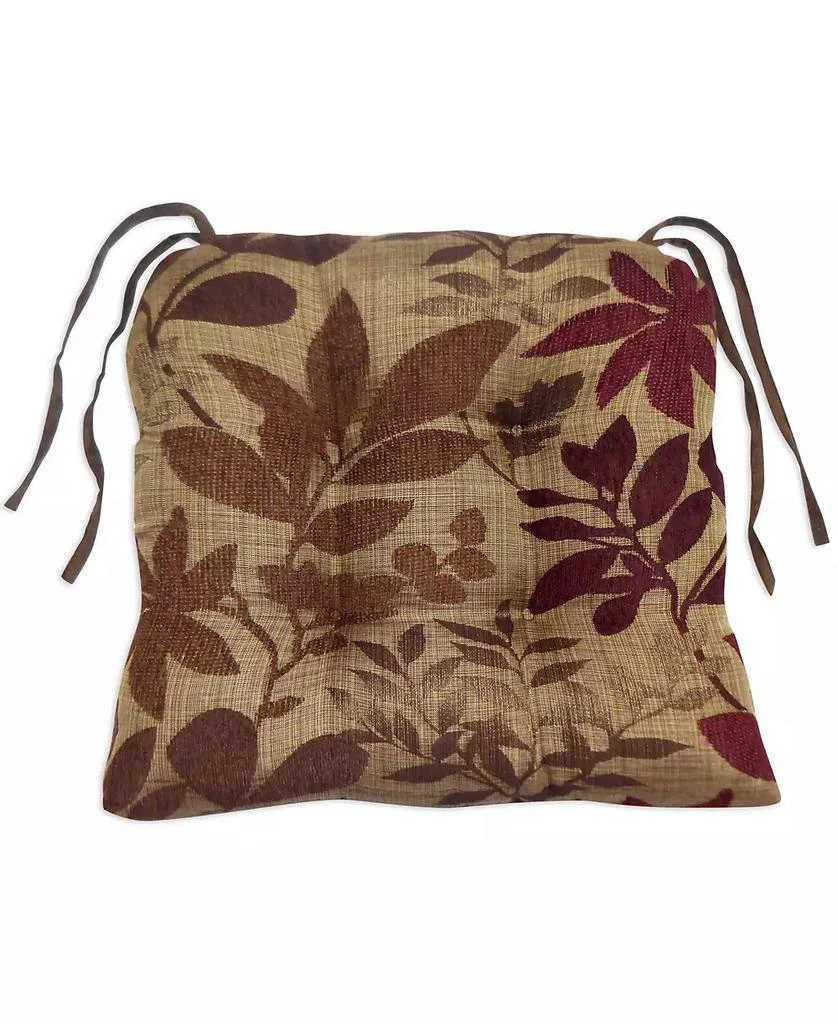 商品Arlee Home Fashions|Leaf Chenille Memory Foam 2-Pack Chair Pads,价格¥294,第4张图片详细描述
