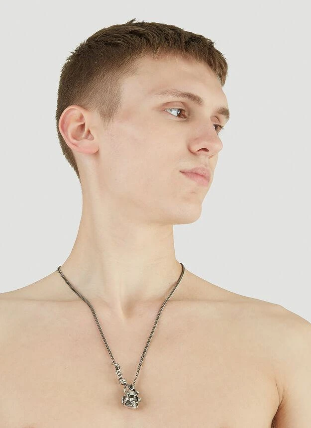 商品Alexander McQueen|Skull Chain Necklace in Silver,价格¥3376,第2张图片详细描述
