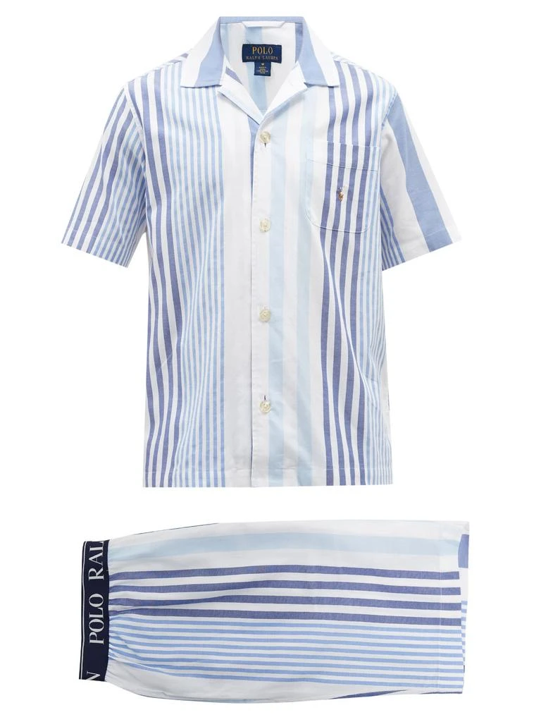 商品Ralph Lauren|Logo-embroidered striped cotton-twill pyjamas,价格¥539,第1张图片