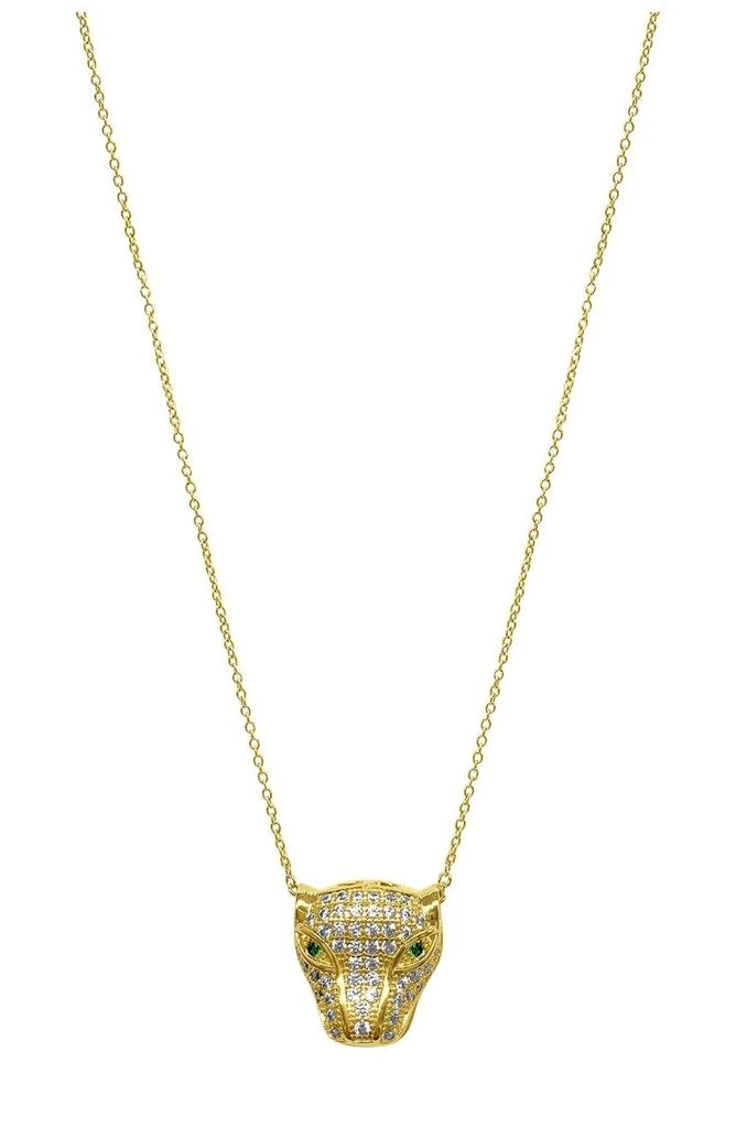商品ADORNIA|14K Gold Plated Sterling Silver Cubic Zirconia Jaguar Pendant Necklace,价格¥187,第1张图片