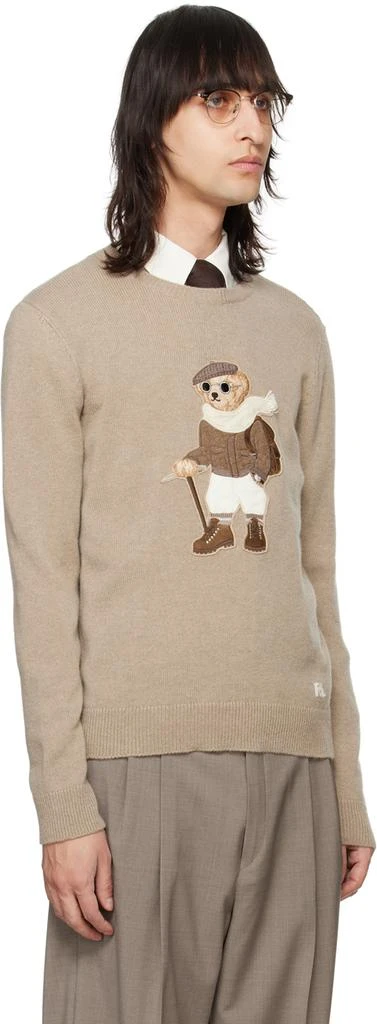 商品Ralph Lauren|Taupe Polo Bear Sweater,价格¥7357,第4张图片详细描述