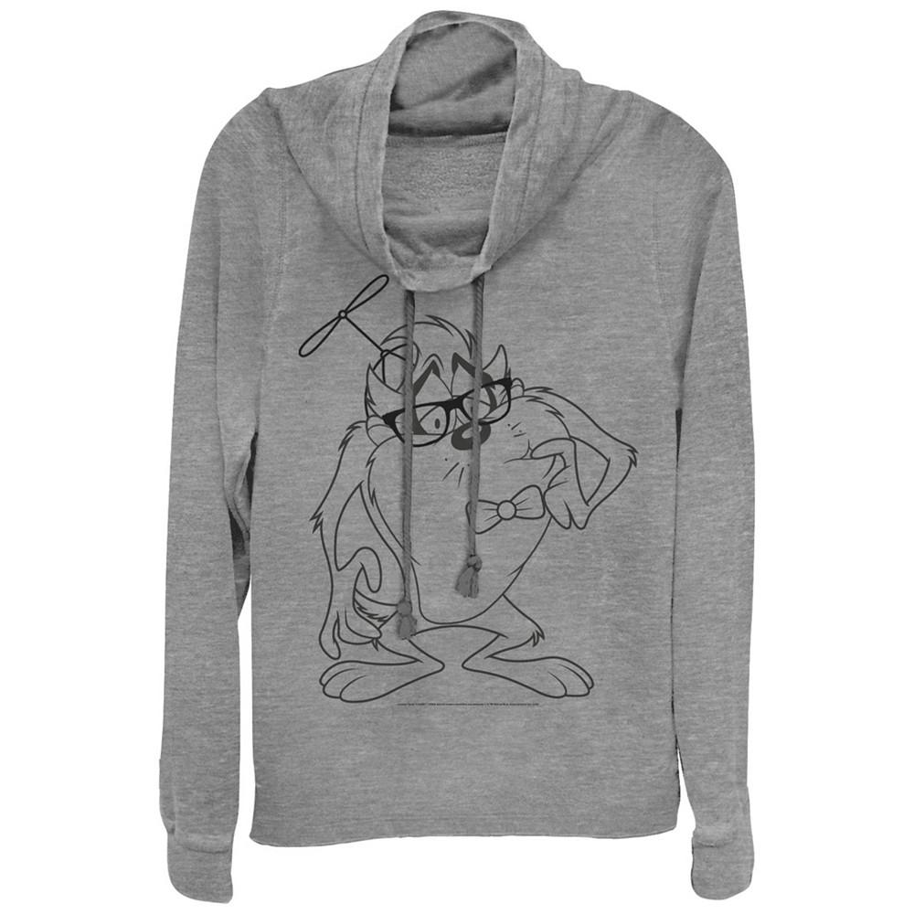 Looney Tunes Tasmanian Devil Nerdy Taz Cowl Neck Juniors Pullover Fleece商品第1张图片规格展示