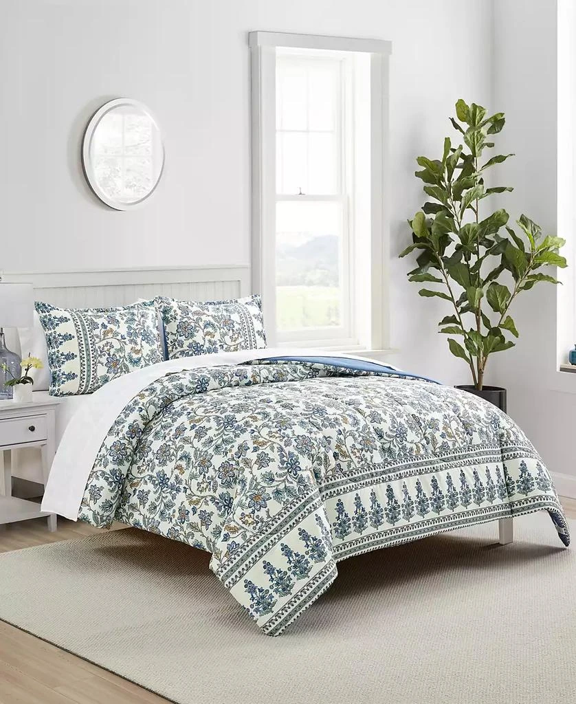 商品Sunham|Jasmine Floral-Print 3-Pc. Comforter Sets,价格¥224,第3张图片详细描述