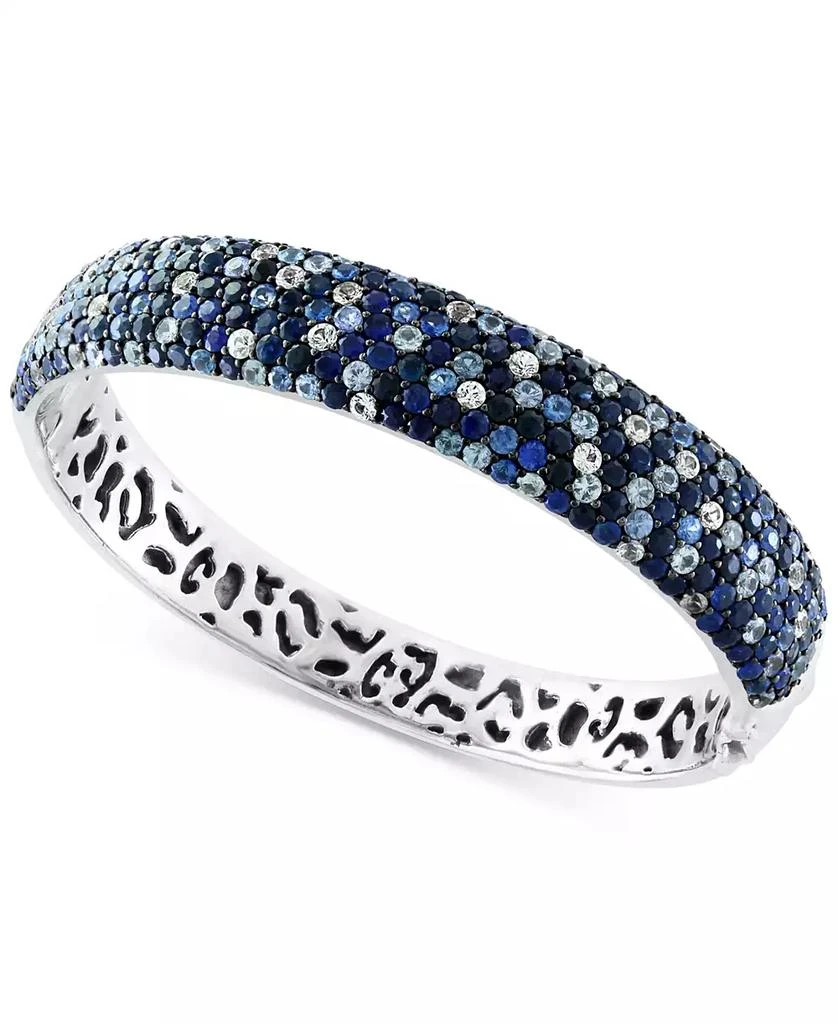 商品Effy|EFFY® Multi-Sapphire Ombré Bangle Bracelet (13-1/3 ct. t.w.) in Sterling Silver,价格¥8753,第1张图片