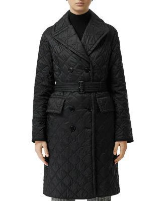 商品Burberry|Double-Breasted Quilted Trench Coat,价格¥5139,第1张图片