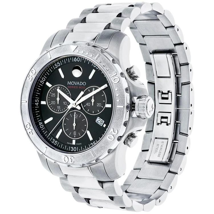 商品Movado|Men's Swiss Series 800 Stainless Steel Bracelet Watch 42mm 2600110,价格¥7519,第2张图片详细描述