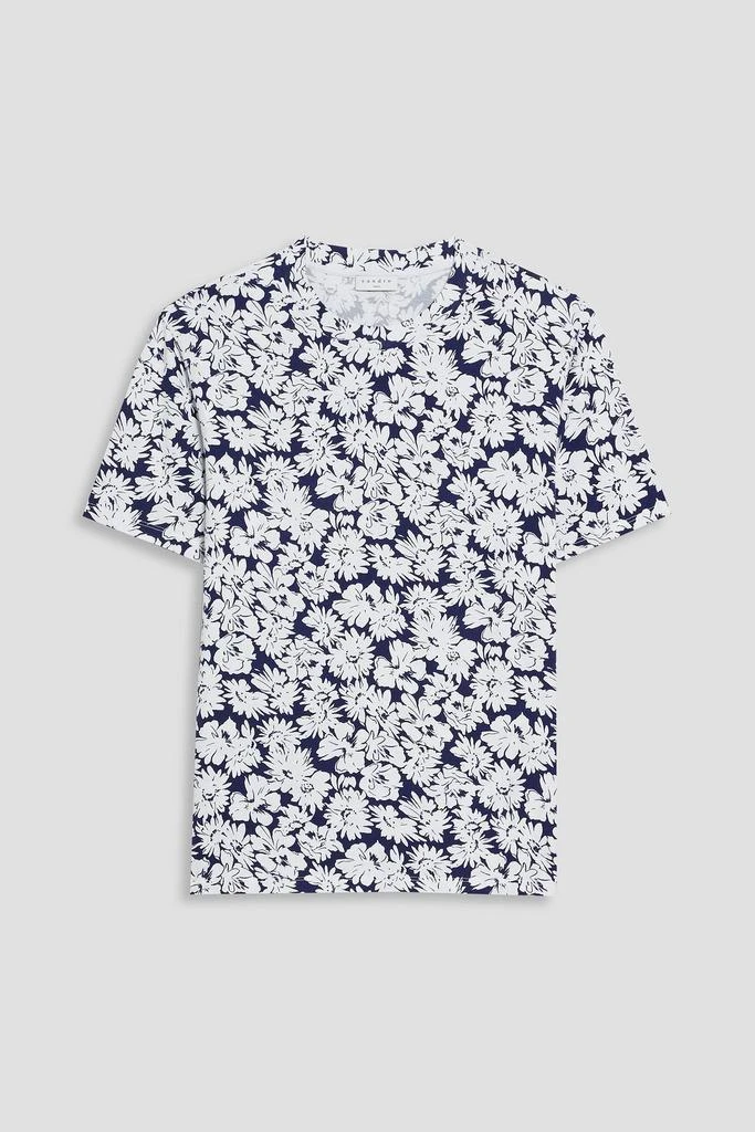 商品Sandro|Floral-print cotton-jersey T-shirt,价格¥151,第1张图片