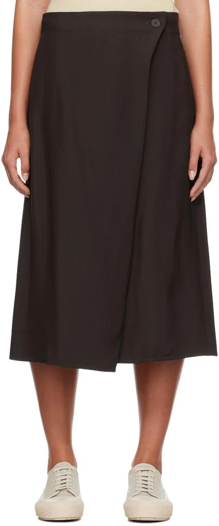 商品Studio Nicholson|Brown Eyre Midi Skirt,价格¥1122,第1张图片