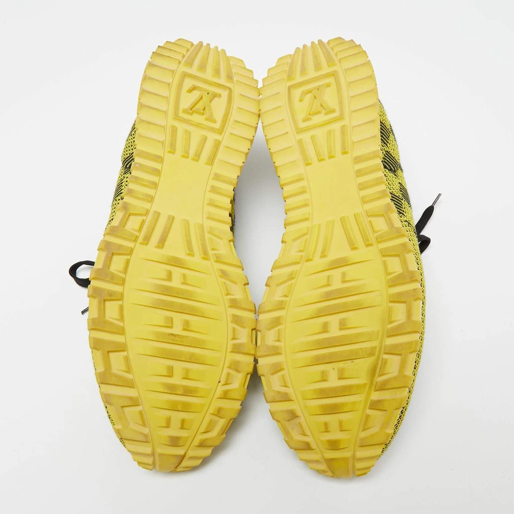 Louis Vuitton Yellow/Black Cotton Knit And Leather Run Away Sneakers  Size 41.5 商品