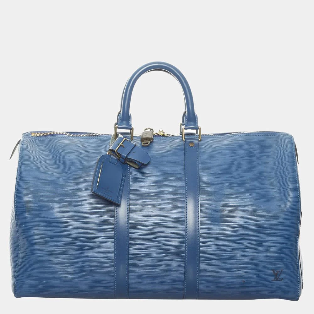 商品[二手商品] Louis Vuitton|Louis Vuitton Blue Epi Keepall 45,价格¥6553,第1张图片
