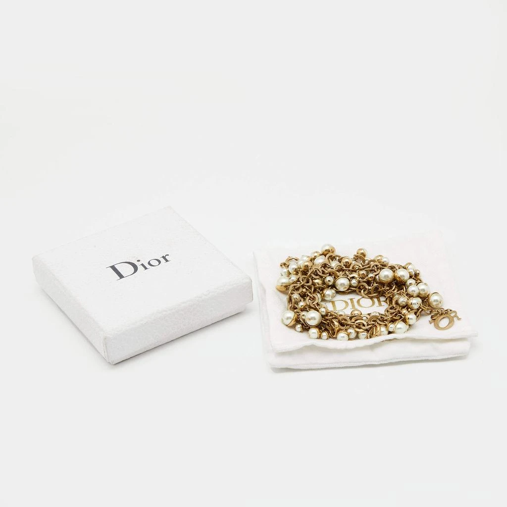 商品[二手商品] Dior|Dior Mise En Dior CD Faux Pearl Gold Tone Long Necklace,价格¥3751,第5张图片详细描述