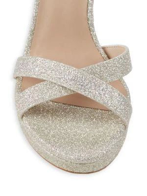 商品Stuart Weitzman|Nudist Disco Glitter Stiletto Sandals,价格¥1164,第5张图片详细描述