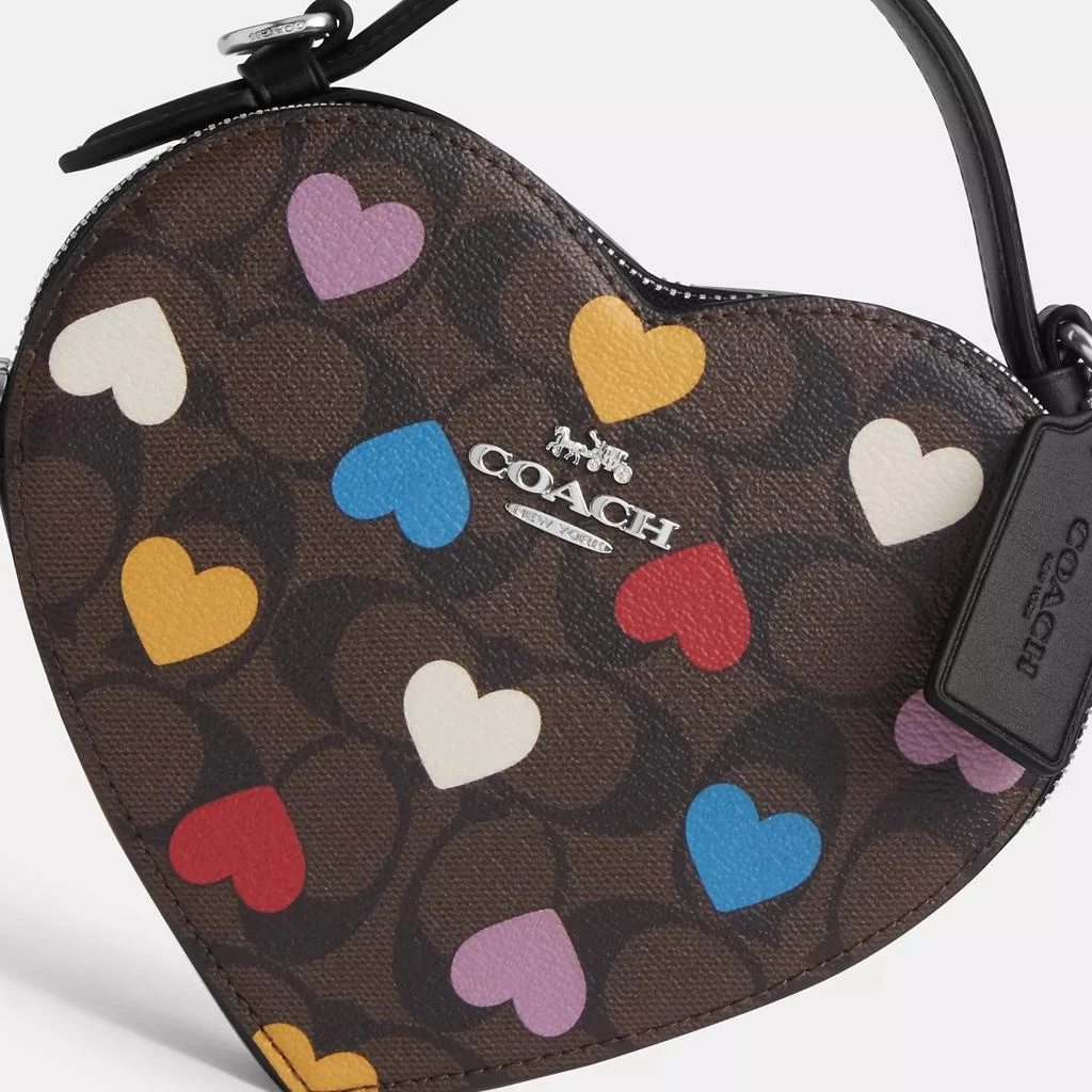 商品Coach|Coach Outlet Heart Crossbody In Signature Canvas With Heart Print,价格¥1358,第2张图片详细描述