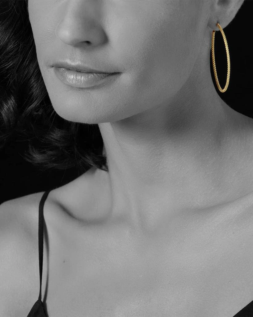 商品LAGOS|18k Gold Caviar Beaded Hoop Earrings, 50mm,价格¥17071,第4张图片详细描述