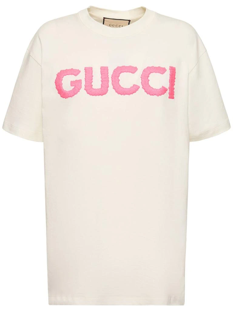 商品Gucci|Oversized Cotton Jersey T-shirt,价格¥6082,第1张图片