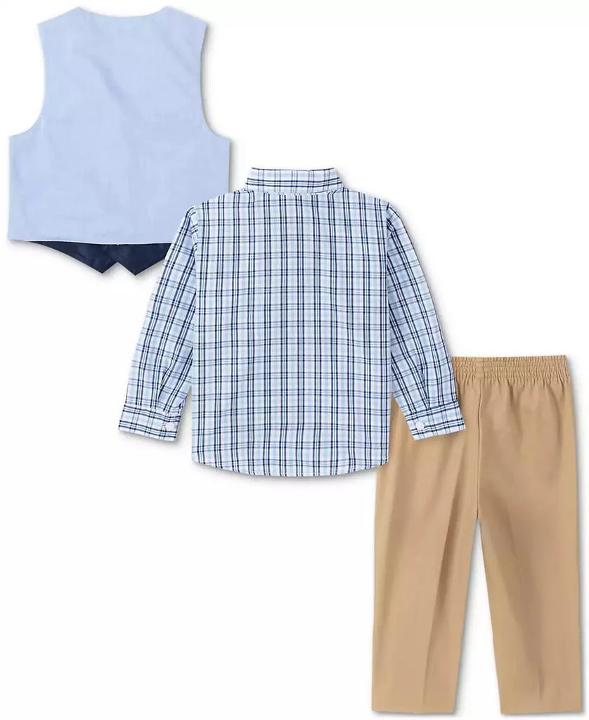 商品Nautica|Baby Boys Shirt, Solid Twill Vest, Pants & Bowtie Set,价格¥165,第4张图片详细描述