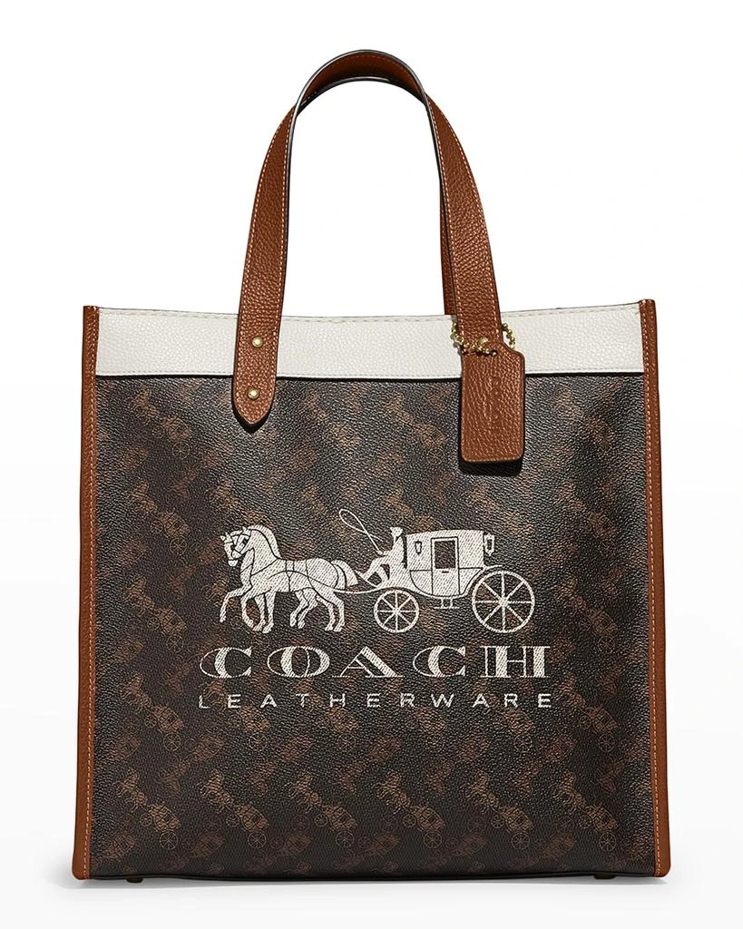 商品Coach|Field Horse and Carriage Coated Canvas Tote Bag,价格¥3641,第1张图片