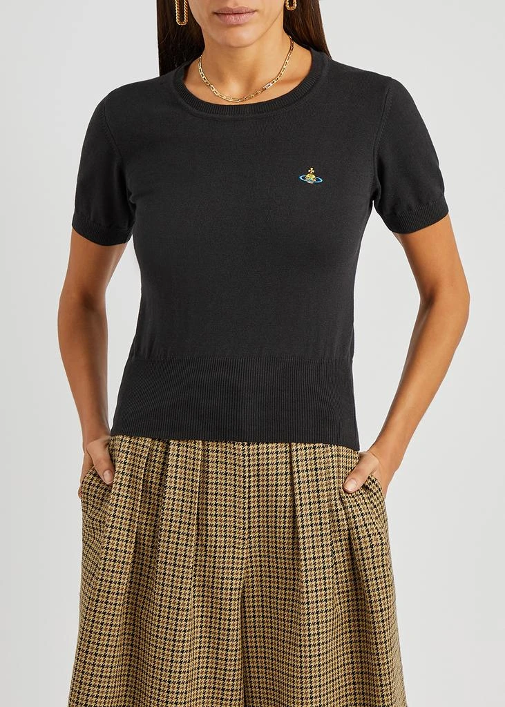 商品Vivienne Westwood|Bea black cotton and cashmere-blend top,价格¥1375,第2张图片详细描述