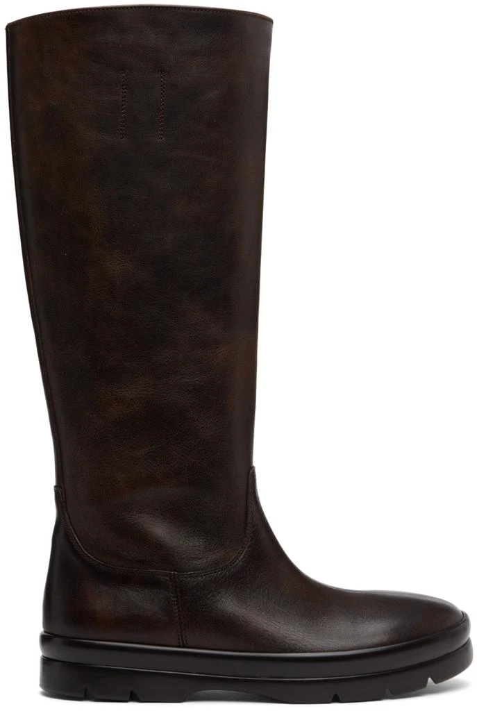 商品The Row|Brown Billie Tall Boots,价格¥5430,第1张图片