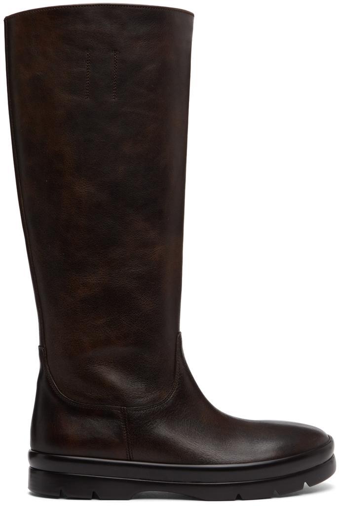 商品The Row|Brown Billie Tall Boots,价格¥15638,第1张图片