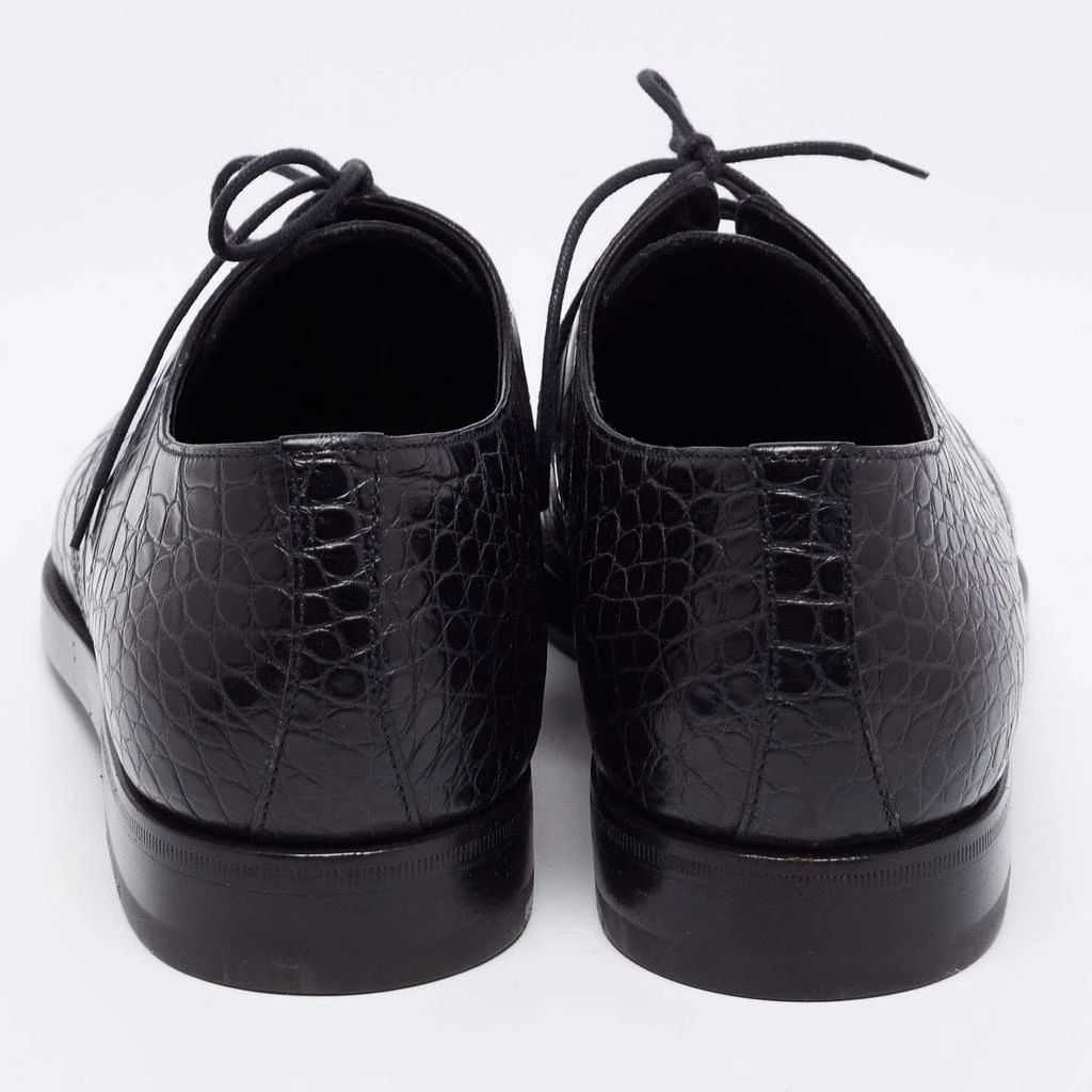 商品[二手商品] Prada|Prada Black Croc Embossed Leather Derby Size 40.5,价格¥2152,第5张图片详细描述