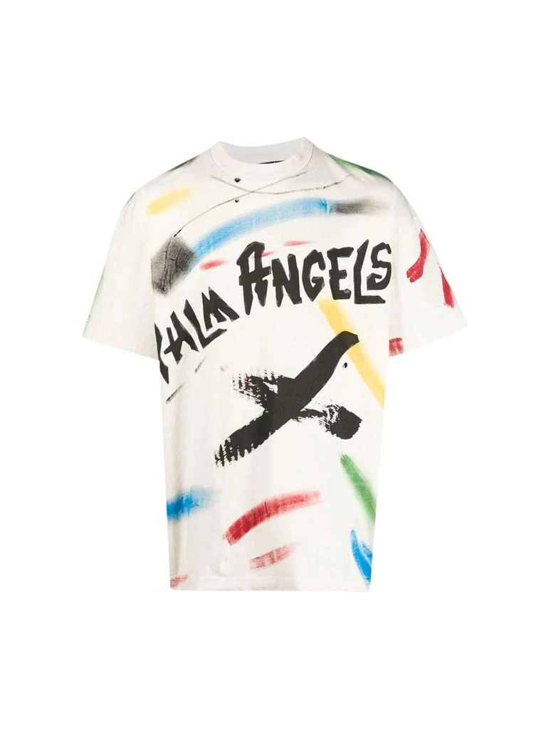 商品Palm Angels|Palm Angels Brush Strokes Classic Tee Off,价格¥3154,第1张图片