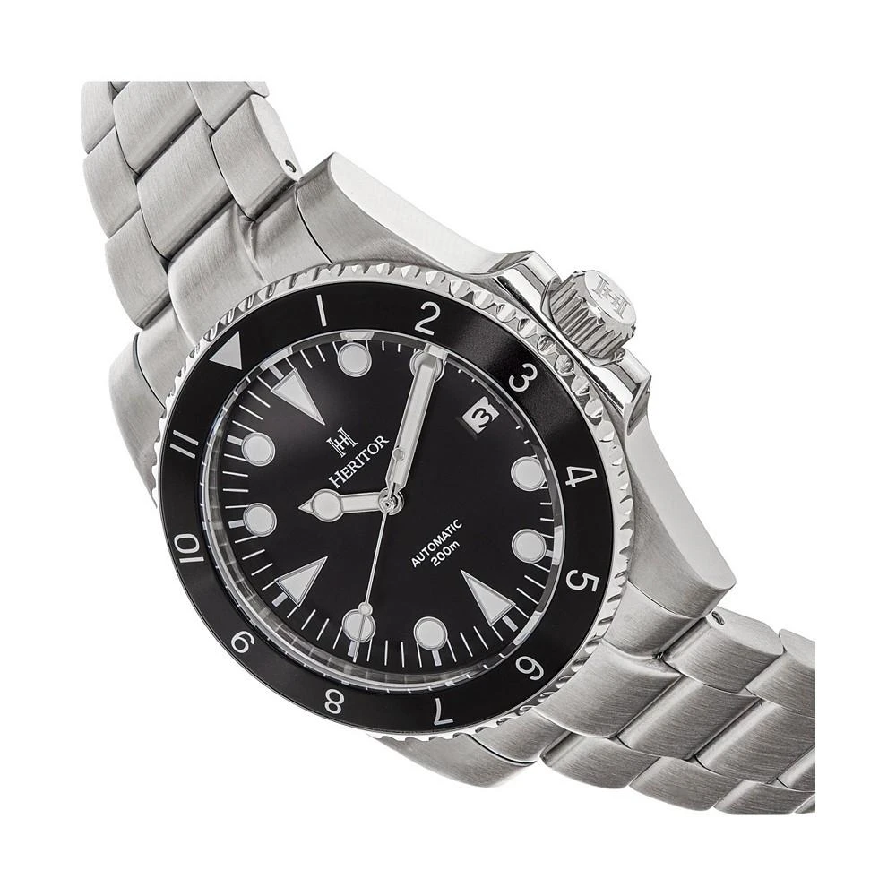 商品Heritor Automatic|Men Luciano Stainless Steel Watch - Black, 41mm,价格¥1396,第3张图片详细描述