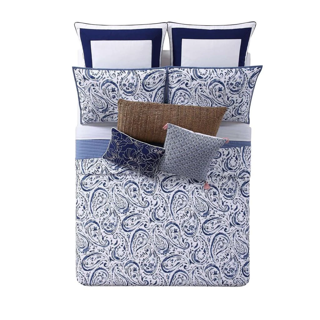 商品Oceanfront Resort|Indienne Paisley Embroidered Floral Decorative Pillow,价格¥303,第3张图片详细描述