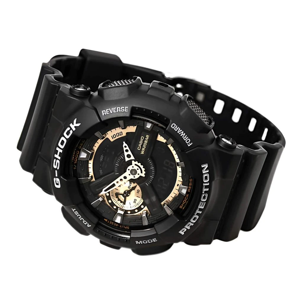 商品Casio|Casio Men's G-Shock Alarm Analog & Digital Black Dial Quartz Black Resin Strap Dive Watch | GA110RG-1,价格¥677,第2张图片详细描述