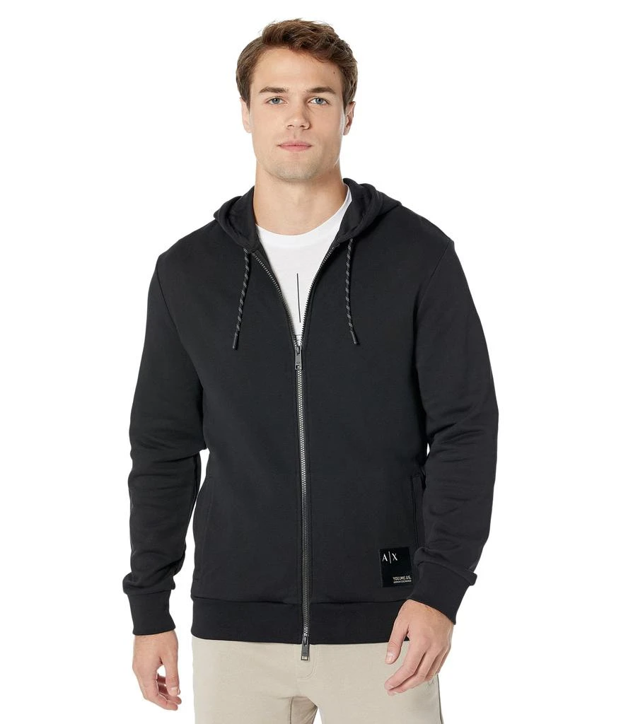 商品Armani Exchange|Patch Logo Zip Hooded Sweatshirt,价格¥450,第1张图片