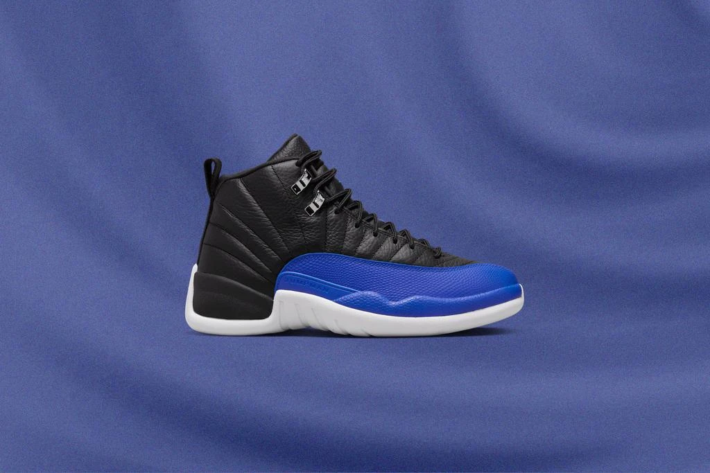 商品Jordan|Women's Air Jordan 12 Retro - Black/Hyper Royal/Metallic Silver,价格¥1173,第5张图片详细描述