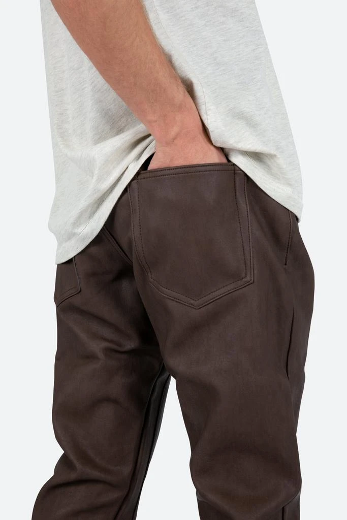 B460 Leather Flare Pants - Brown 商品