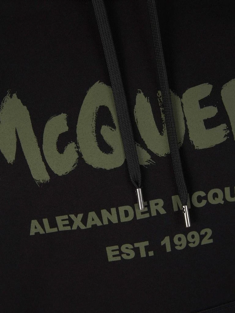 商品Alexander McQueen|Alexander McQueen Logo Printed Drawstring Hoodie,价格¥2994,第4张图片详细描述