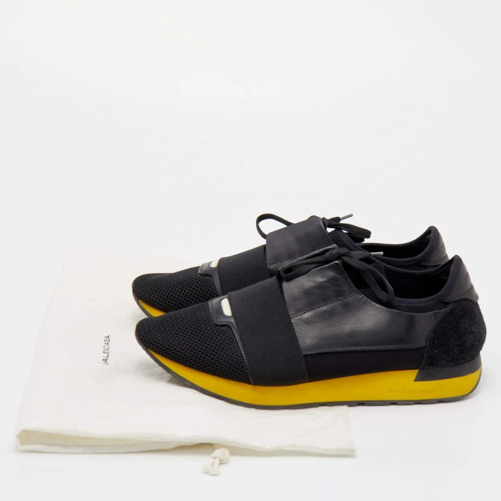 Balenciaga Black Leather and Mesh Race Runner Sneakers Size 44 商品
