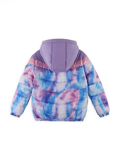 商品Andy & Evan|Little Girl's & Girl's Tie-Dye Bubble Coat,价格¥640,第5张图片详细描述