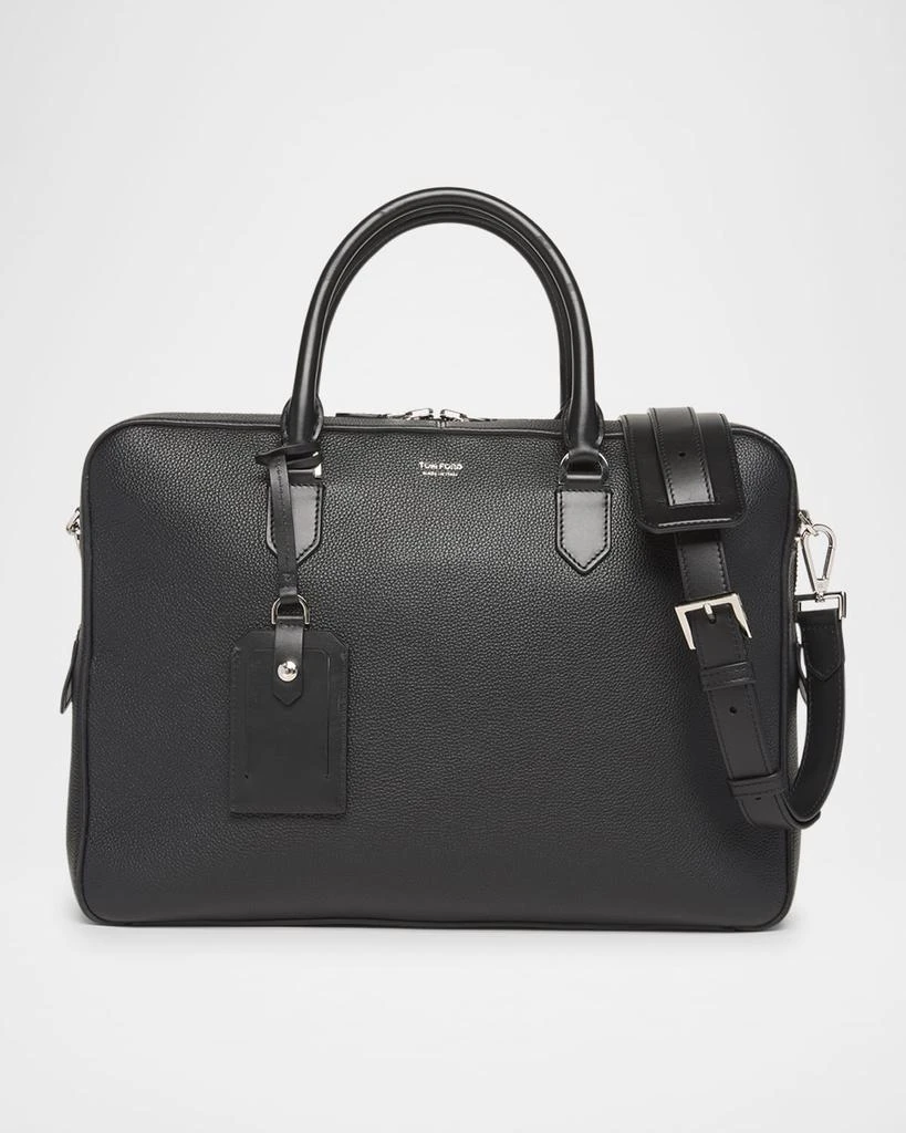 商品Tom Ford|Men's Elliot Soft Grain Leather Briefcase Bag,价格¥23344,第1张图片